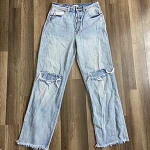 baggy high waisted ripped jeans 🫧